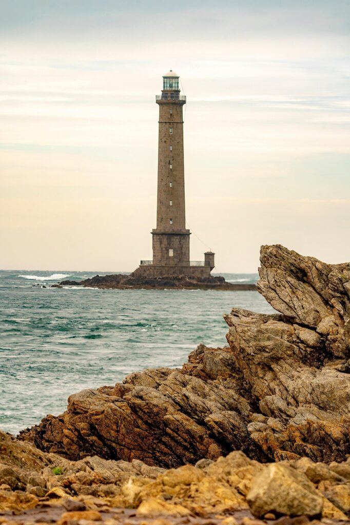 lighthouse, island, sea, tower, ocean, rocks, rocky coast, coastline, nature, port, horizon, sky, clouds, the hague, goury, netherlands, lighthouse, lighthouse, lighthouse, lighthouse, lighthouse
